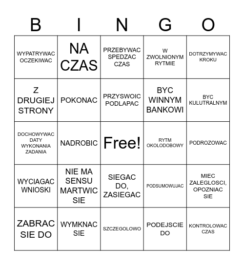 MY PERSPECTIVES 3 CH 4 - PL Bingo Card