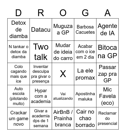 Barbosinhas bingos Bingo Card
