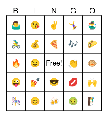 Emoji Bingo Card