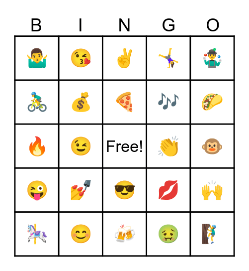 Emoji Bingo Card
