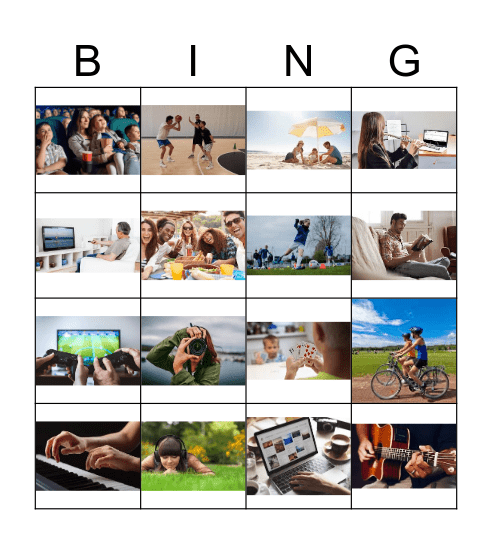 Les loisirs Bingo Card