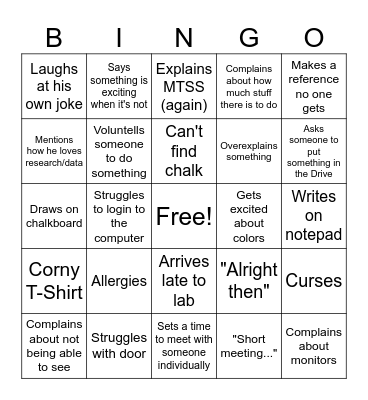 GROSS Bingo Card