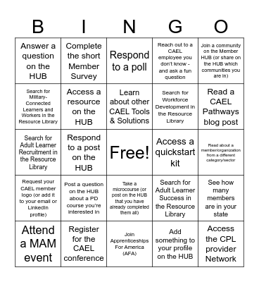 ⭐Member Appreciation Month Bingo⭐ Bingo Card