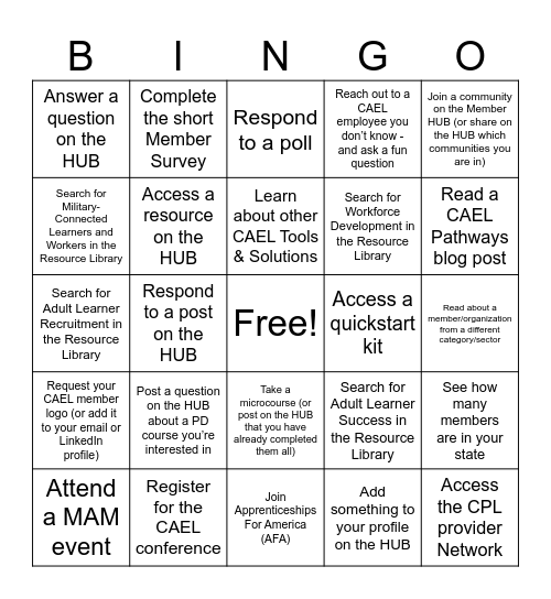 ⭐Member Appreciation Month Bingo⭐ Bingo Card