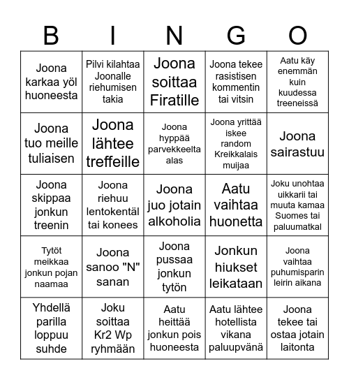 Kr2 Leiri Bingo Card