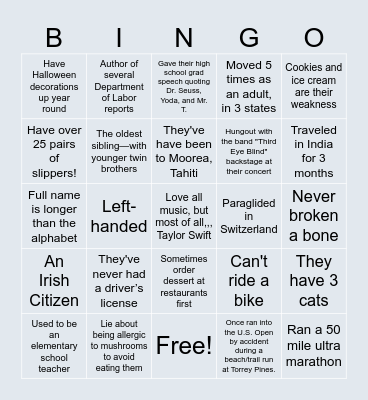 Back Office Bingo! Bingo Card