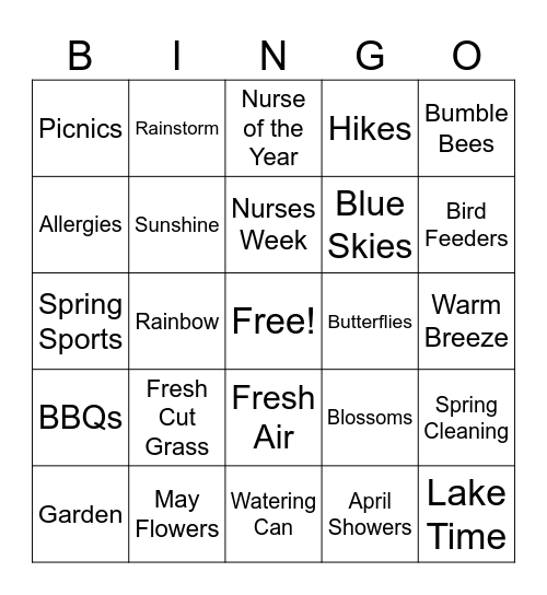 Spring 2025 Nurse Leadership Retreat Bingo Card