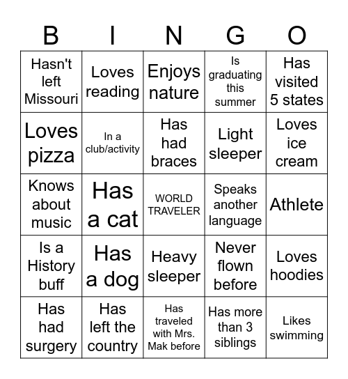 Portugal & Spain 2025 Bingo Card