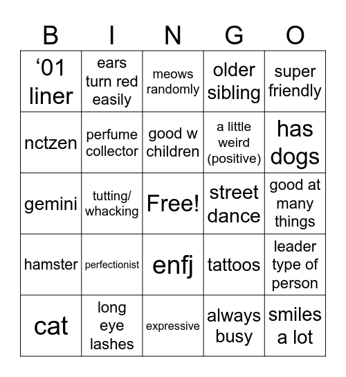 Sung Hanbin Bingo Card