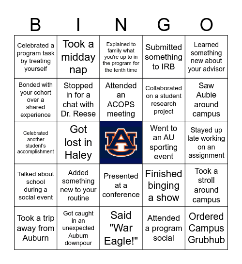 ACOPS BINGO - This Year's Chronicles Bingo Card