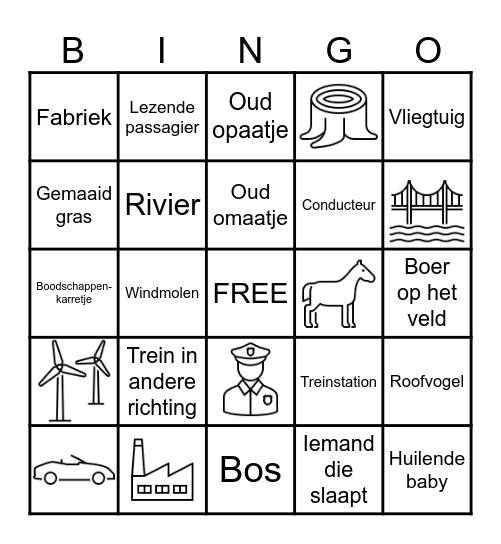 Treinbingo Wenen Bingo Card
