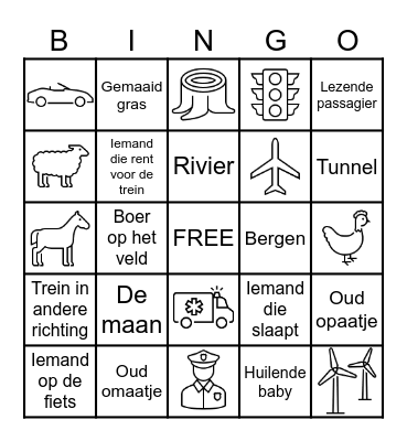 Treinbingo Wenen Bingo Card
