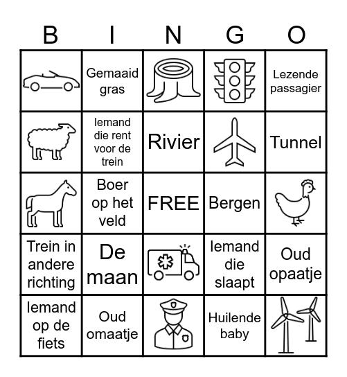 Treinbingo Wenen Bingo Card