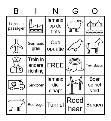 Treinbingo Wenen 3 Bingo Card