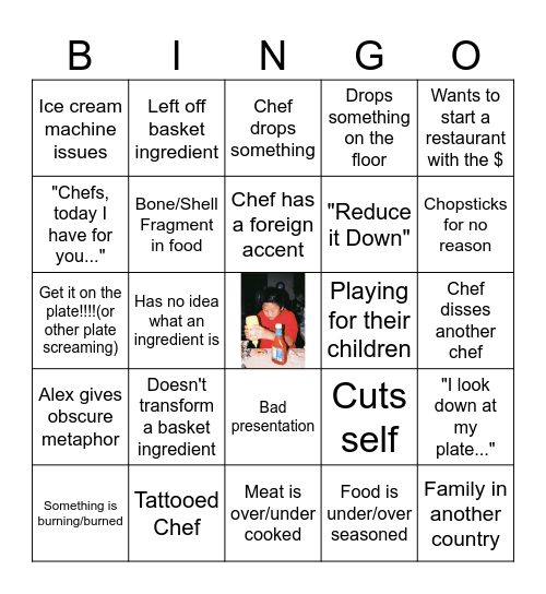 Chopped Bingo Card