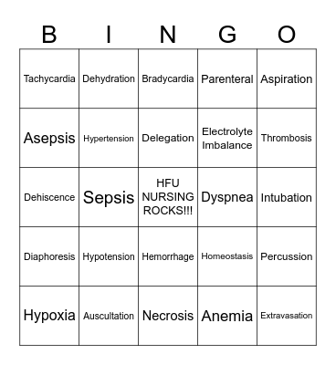NUFT 341 BINGO Card