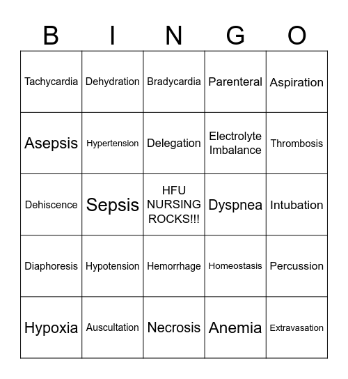 NUFT 341 BINGO Card