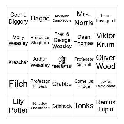 Harry Potter - Characters Bingo Card