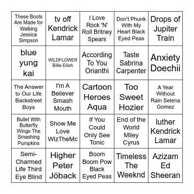 MMM Entertainment - MB 13 Bingo Card