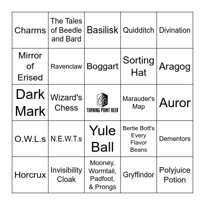 Harry Potter Bingo Card