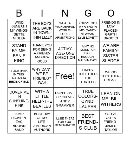 THAT'S MY BUDDY! Bingo Card