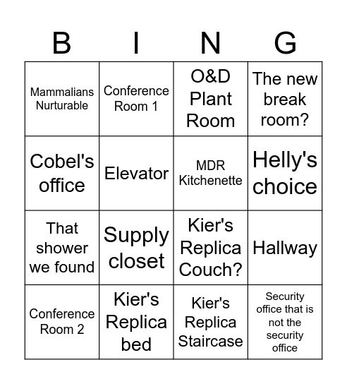 EAGAN BINGO Card
