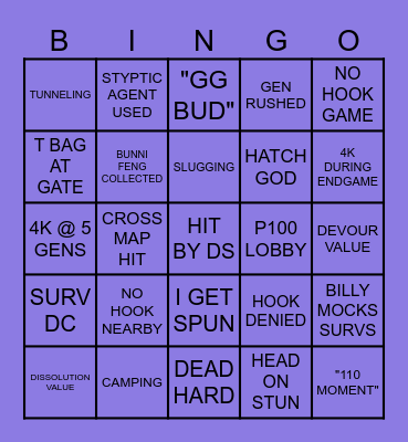 killer Bingo Card
