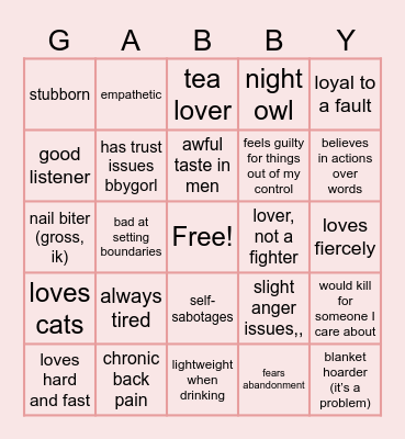 how alike are we Bingo Card