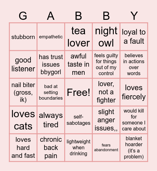 how alike are we Bingo Card