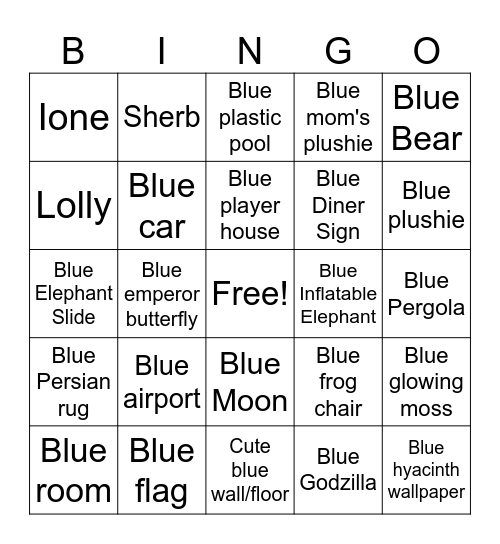 Blue ACNH Bingo Card