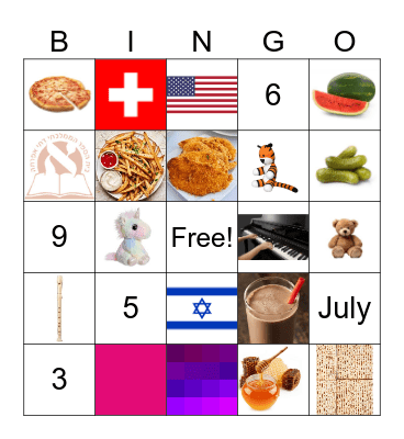 Eden Pickholtz's Bingo Game Bingo Card