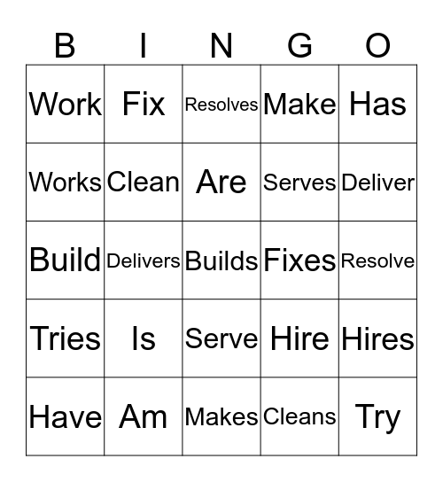 Called and Present Bingo Card