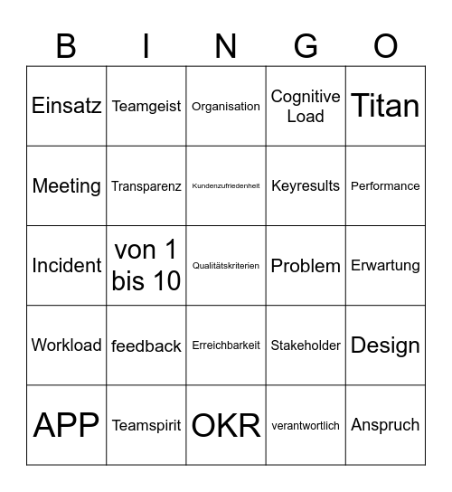 Bullshit Bingo Card