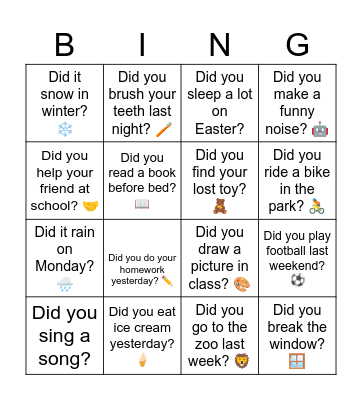Did you...? Bingo Card