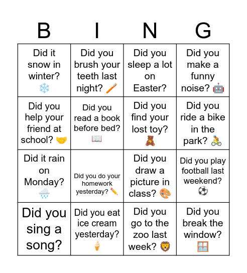 Did you...? Bingo Card
