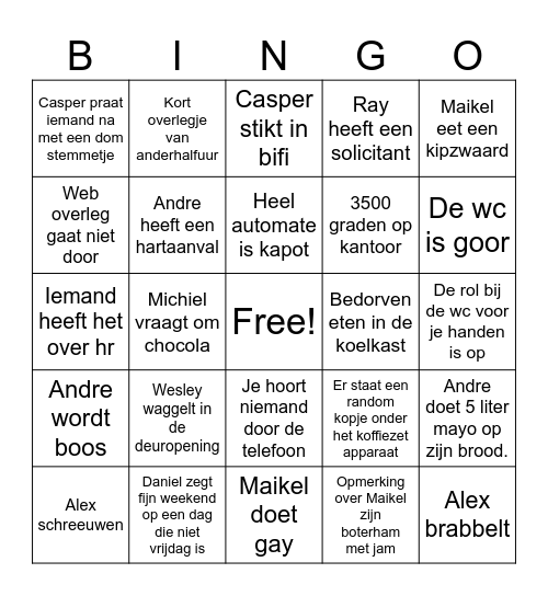 autonet bingo Card