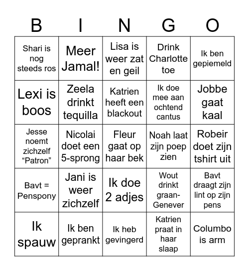 ECO-weekend BINGO Card
