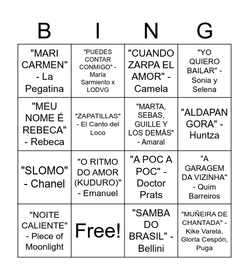VERBENA Bingo Card