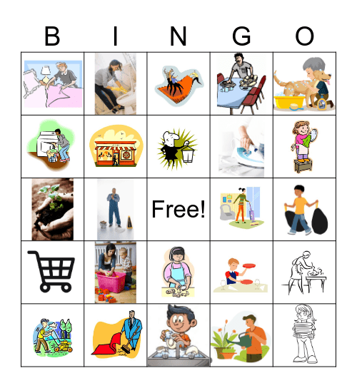 Quehaceres Bingo Card