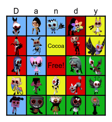 Dandy’s World Twisted Bingo (Easter Update) Bingo Card