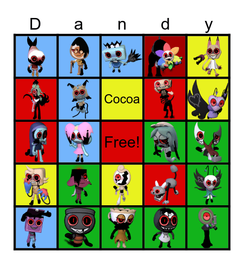 Dandy’s World Twisted Bingo (Easter Update) Bingo Card