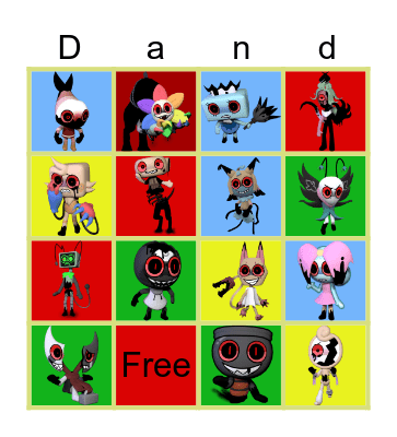 Dandy’s World Twisted Bingo (Easter Update) Bingo Card