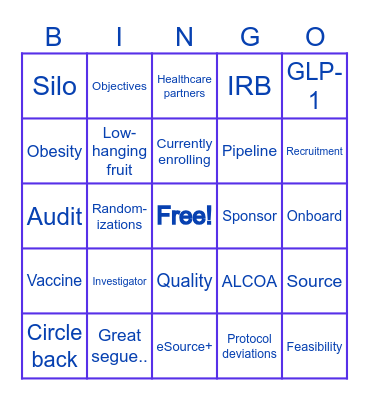 Javookie Bi-Monthly Company Huddle Bingo Card