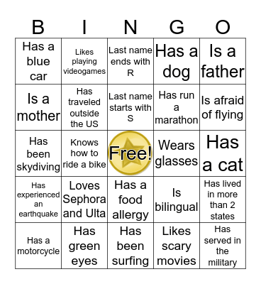 Biogen Bingo Card