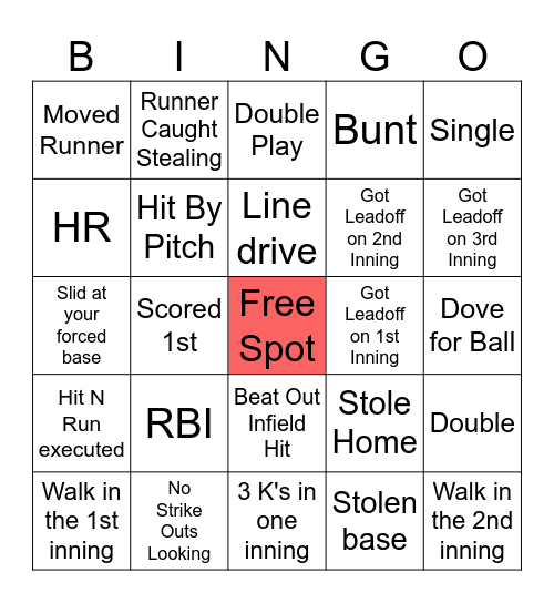 Lady Rams Playoff Bingo Card