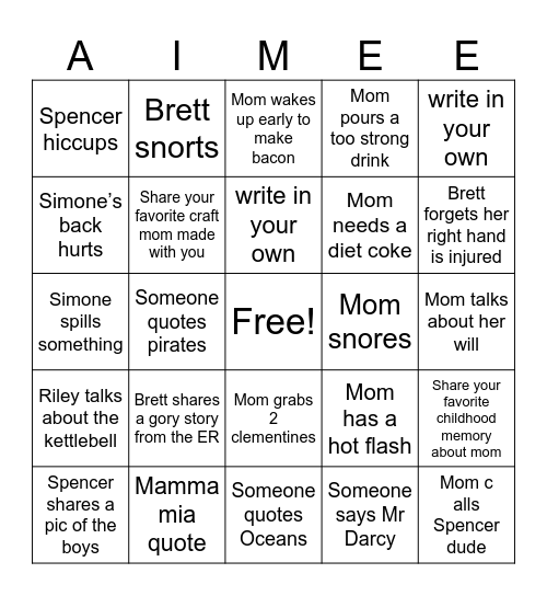 60 Bingo Card