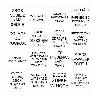 Wesele Marta i Hubert Bingo Card