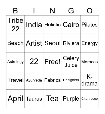 Mama Bingo Card