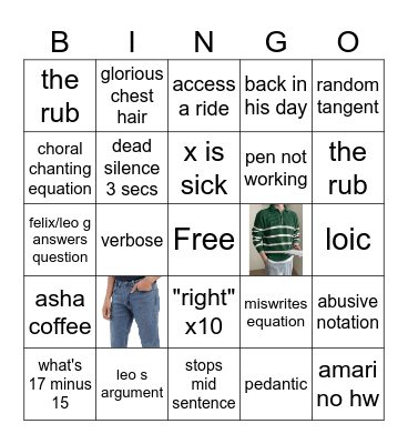 Calc Bingo Card
