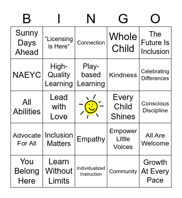 The Rise School of Austin Bingo Card